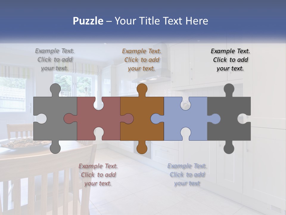 A Kitchen With A Table And Chairs In It PowerPoint Template