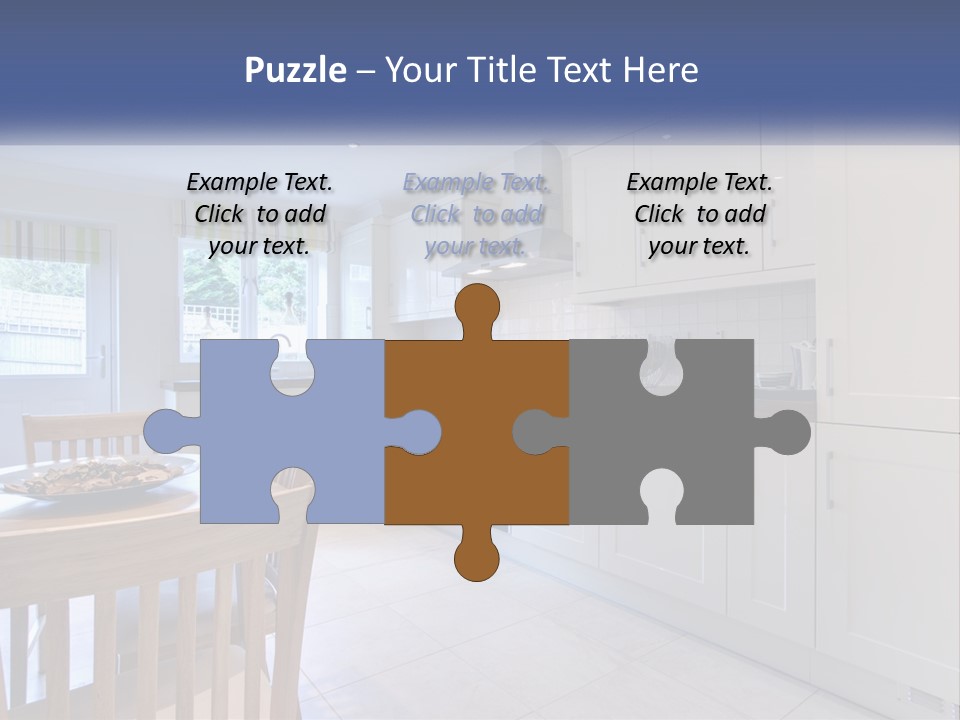 A Kitchen With A Table And Chairs In It PowerPoint Template