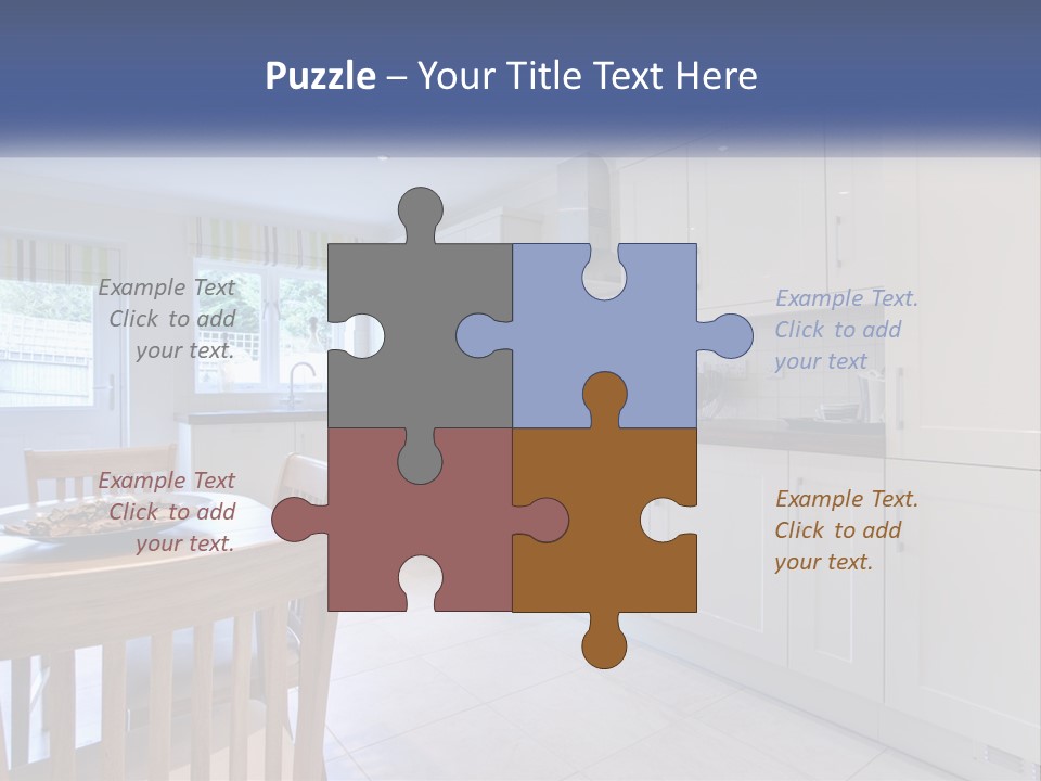 A Kitchen With A Table And Chairs In It PowerPoint Template