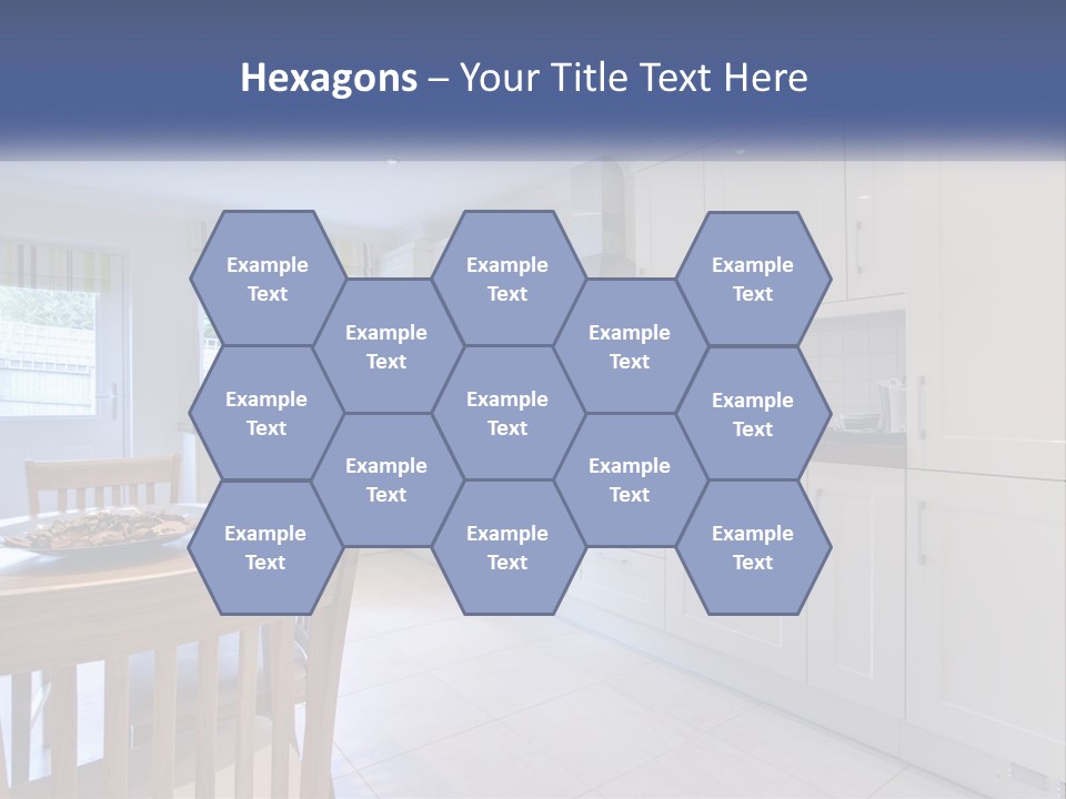 A Kitchen With A Table And Chairs In It PowerPoint Template