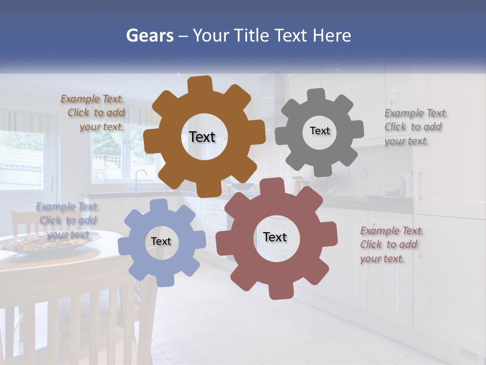 A Kitchen With A Table And Chairs In It PowerPoint Template