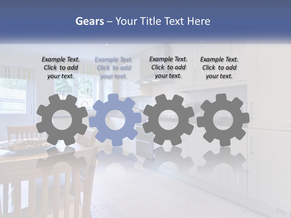 A Kitchen With A Table And Chairs In It PowerPoint Template