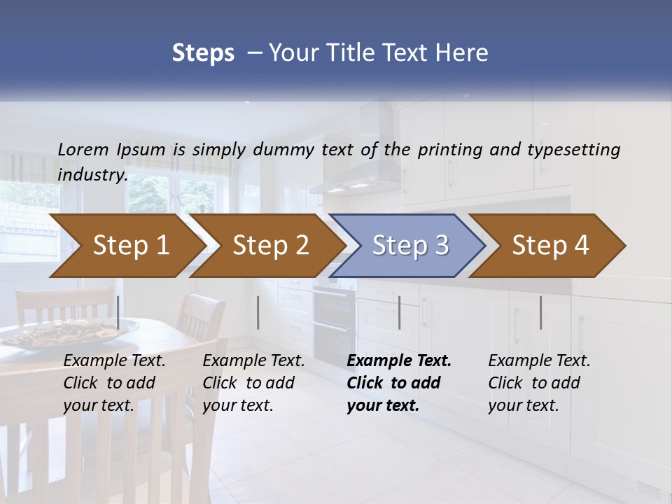 A Kitchen With A Table And Chairs In It PowerPoint Template