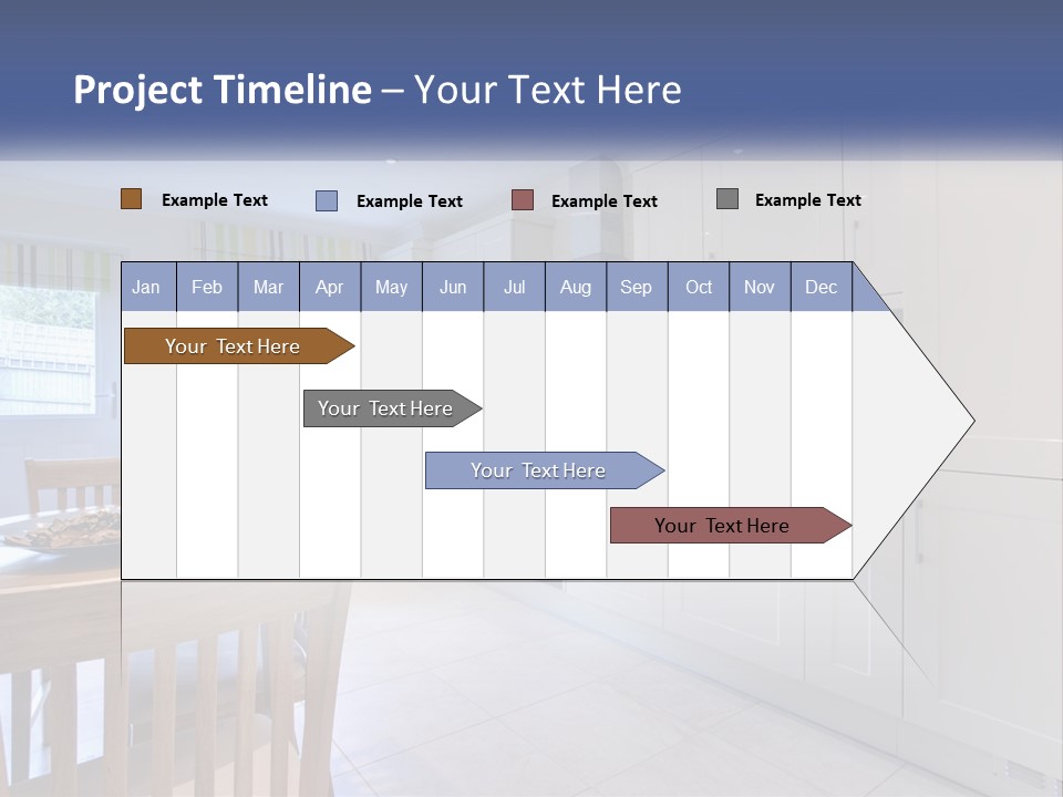 A Kitchen With A Table And Chairs In It PowerPoint Template