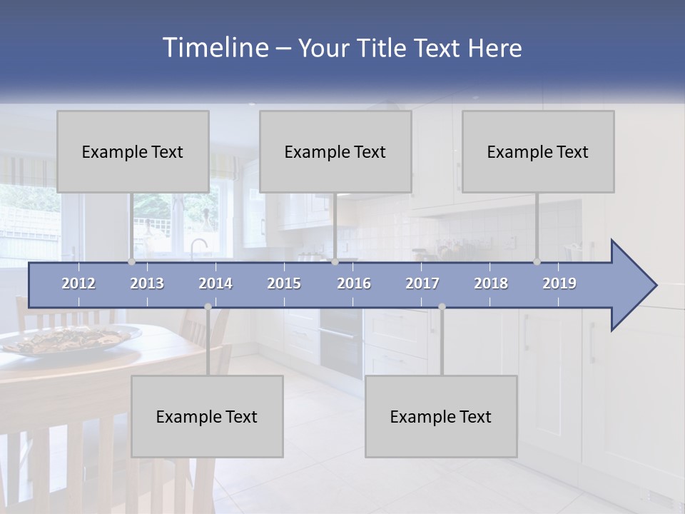 A Kitchen With A Table And Chairs In It PowerPoint Template
