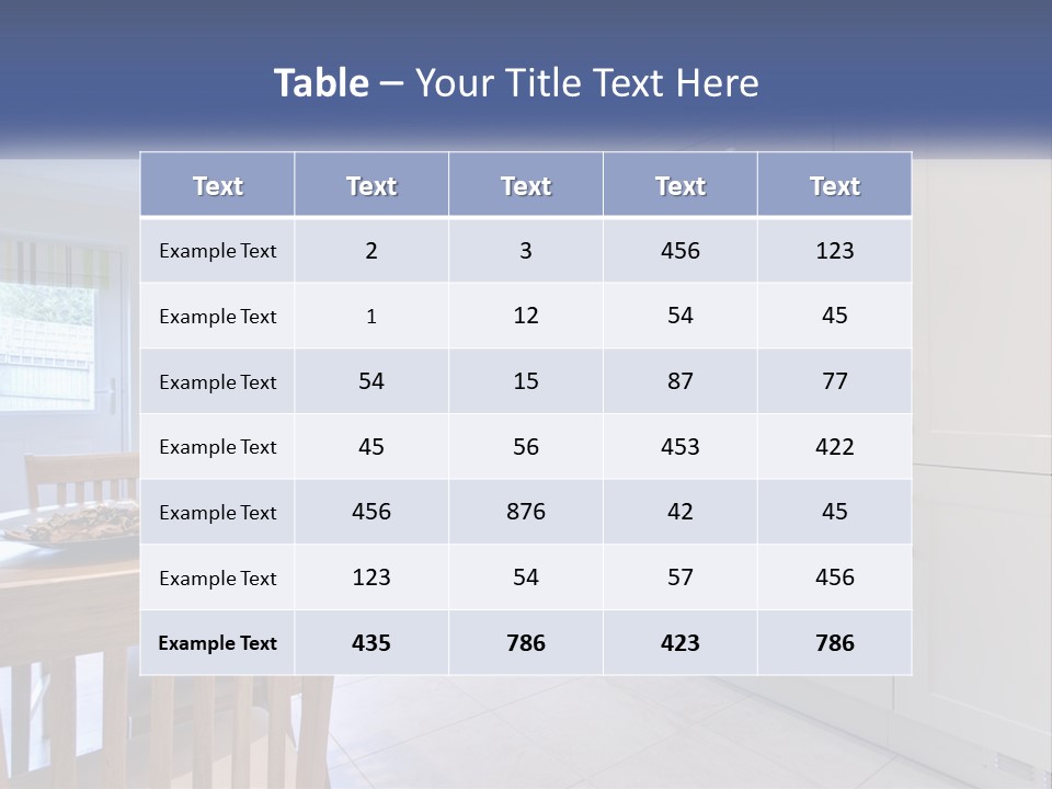 A Kitchen With A Table And Chairs In It PowerPoint Template