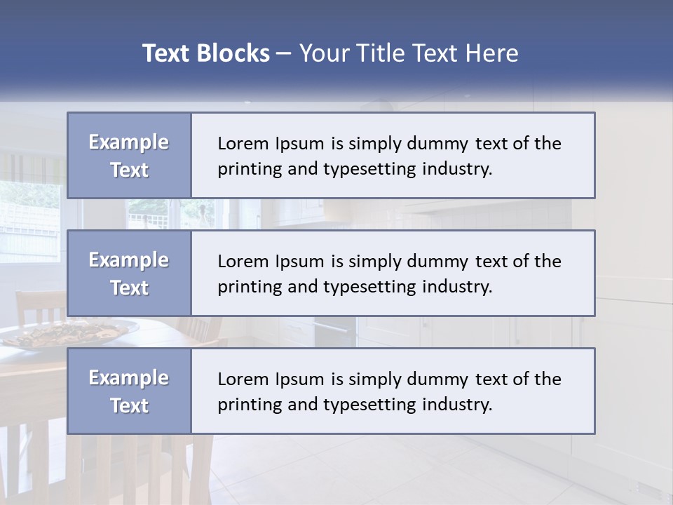 A Kitchen With A Table And Chairs In It PowerPoint Template