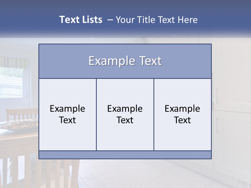 A Kitchen With A Table And Chairs In It PowerPoint Template