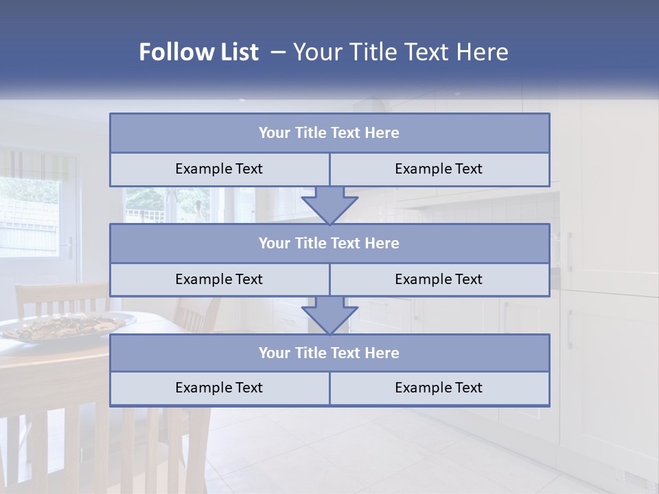 A Kitchen With A Table And Chairs In It PowerPoint Template
