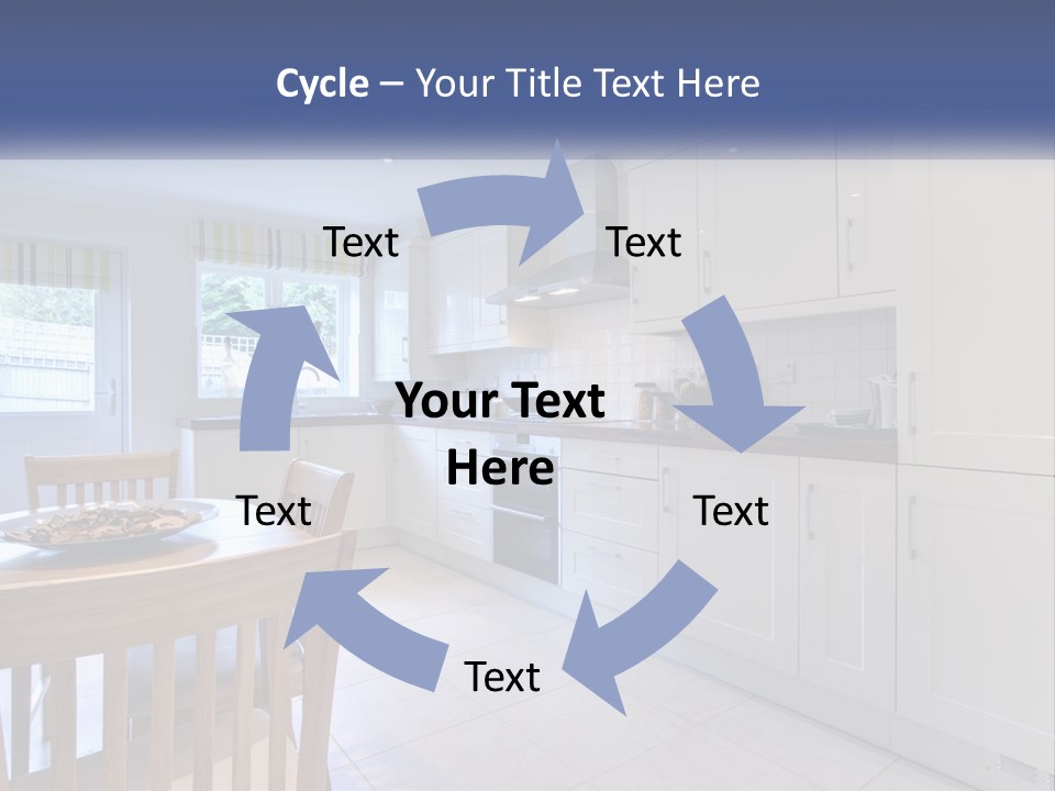 A Kitchen With A Table And Chairs In It PowerPoint Template