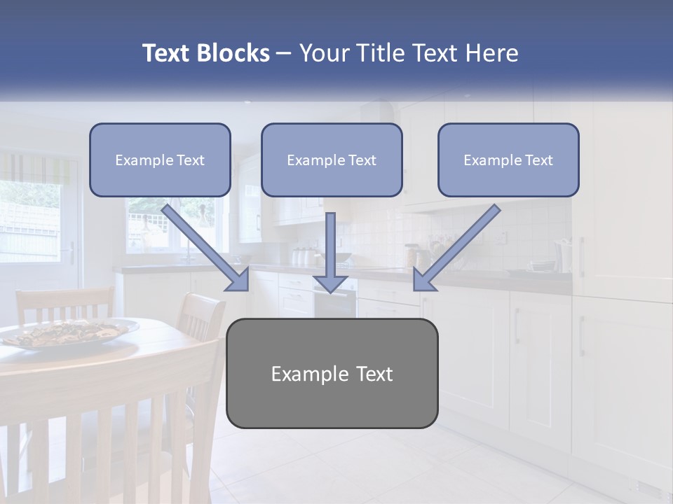 A Kitchen With A Table And Chairs In It PowerPoint Template