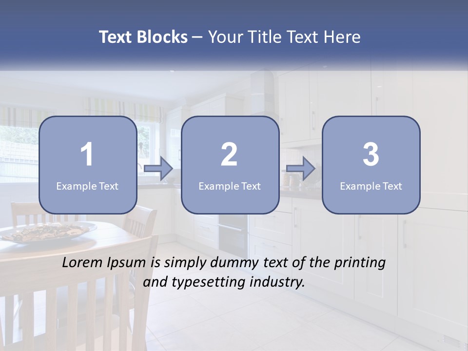 A Kitchen With A Table And Chairs In It PowerPoint Template