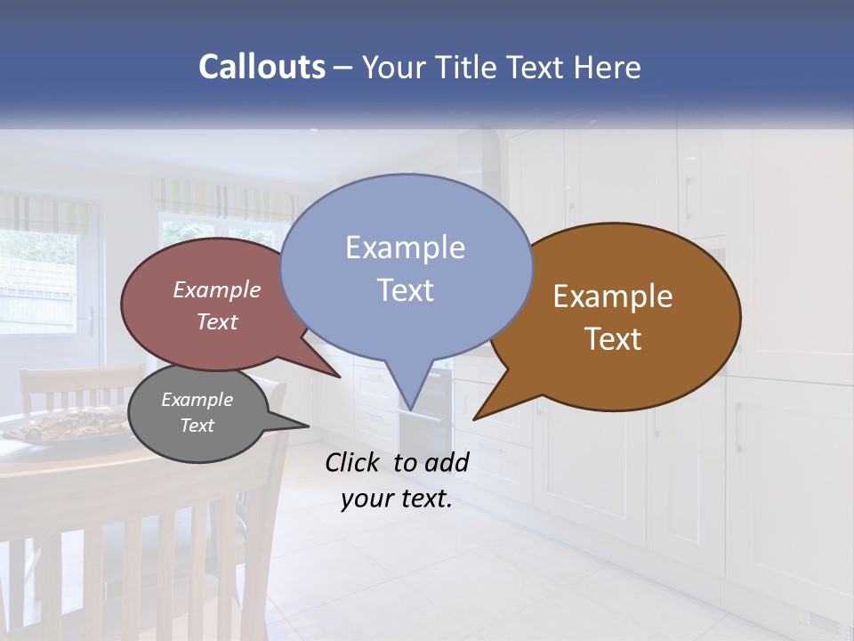 A Kitchen With A Table And Chairs In It PowerPoint Template