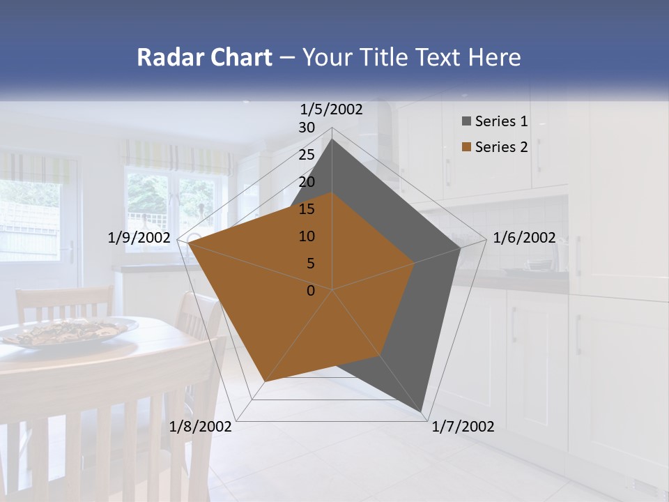 A Kitchen With A Table And Chairs In It PowerPoint Template