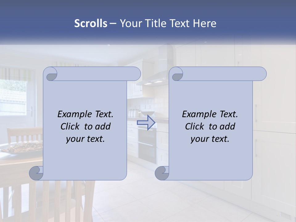 A Kitchen With A Table And Chairs In It PowerPoint Template