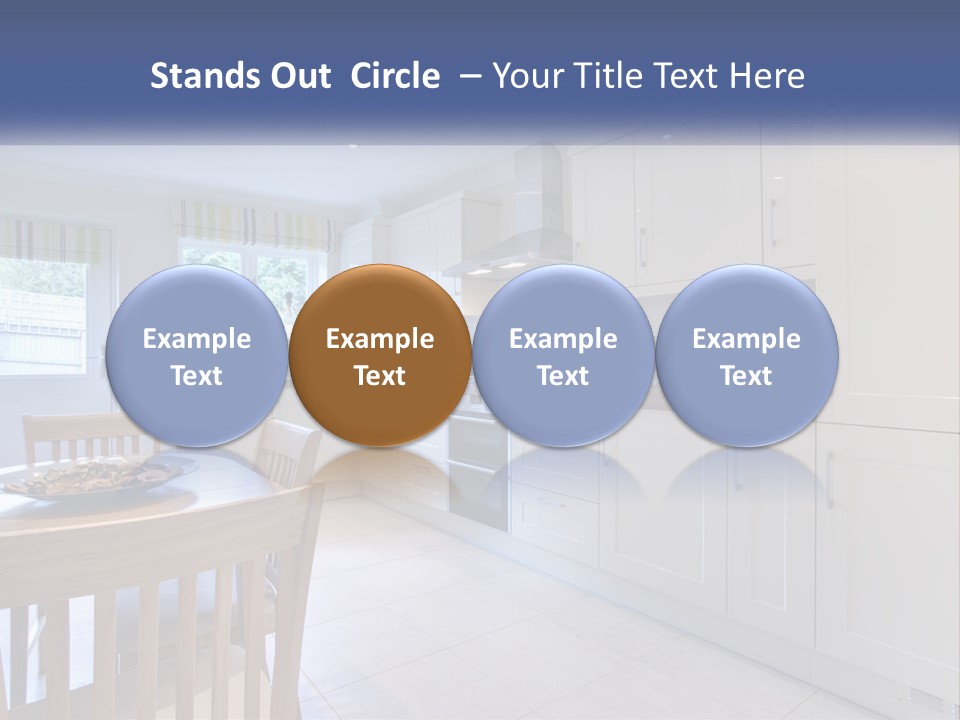 A Kitchen With A Table And Chairs In It PowerPoint Template