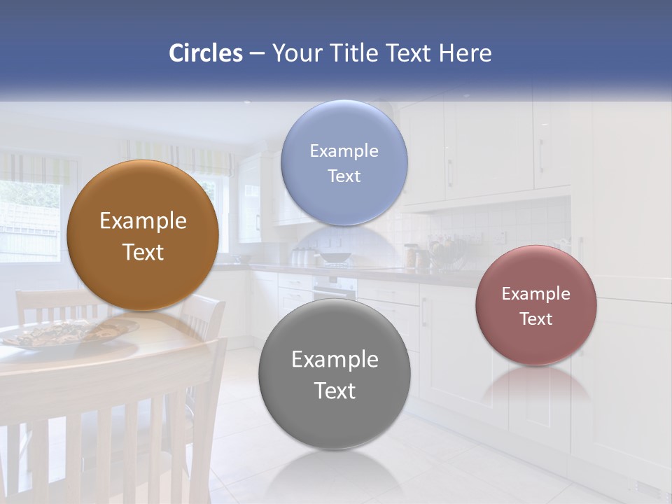 A Kitchen With A Table And Chairs In It PowerPoint Template
