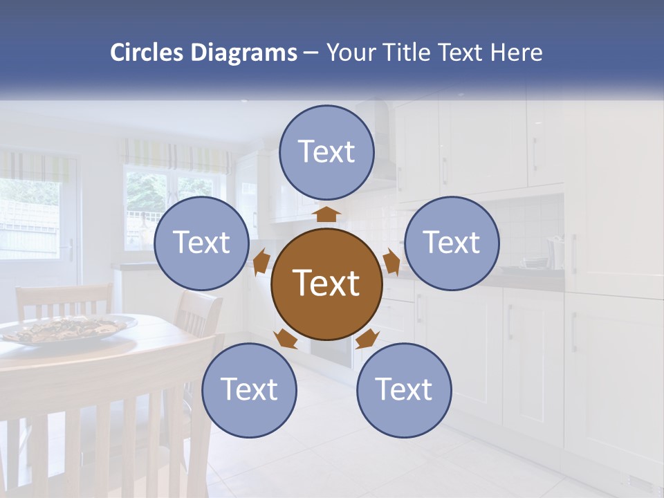 A Kitchen With A Table And Chairs In It PowerPoint Template