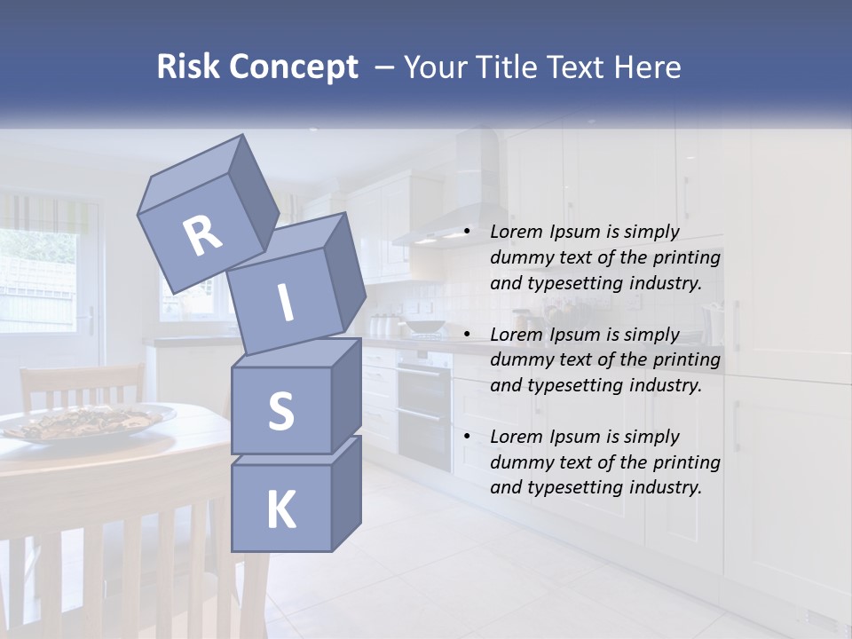 A Kitchen With A Table And Chairs In It PowerPoint Template