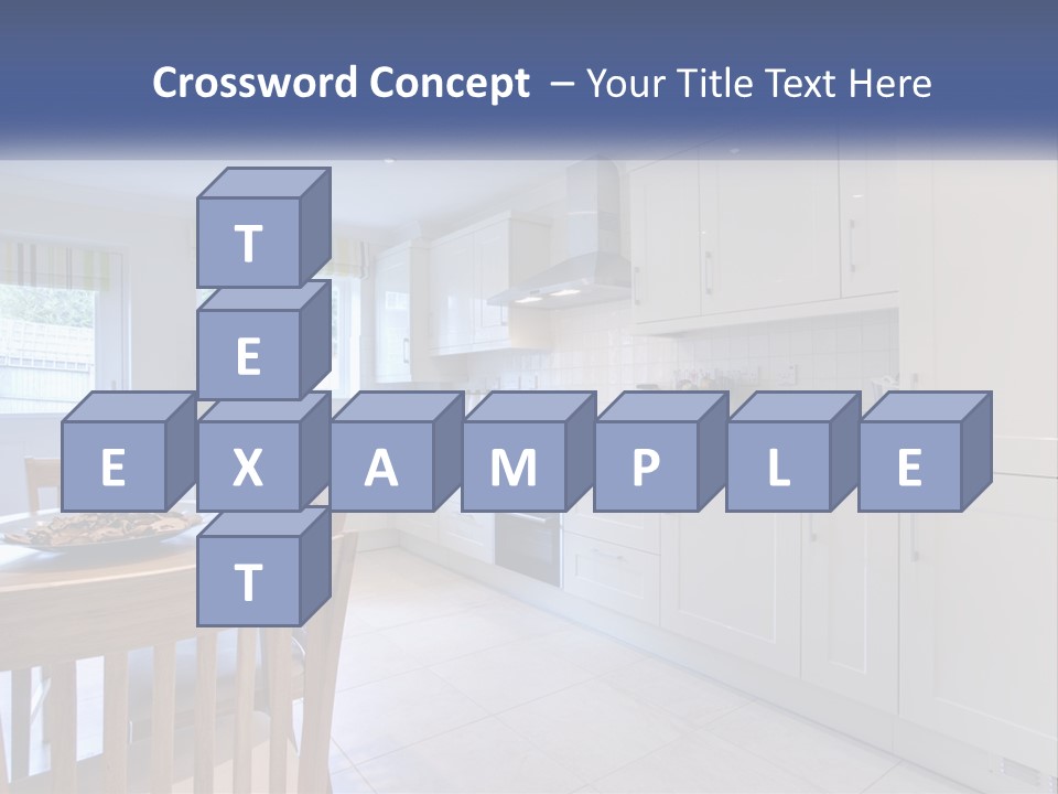 A Kitchen With A Table And Chairs In It PowerPoint Template