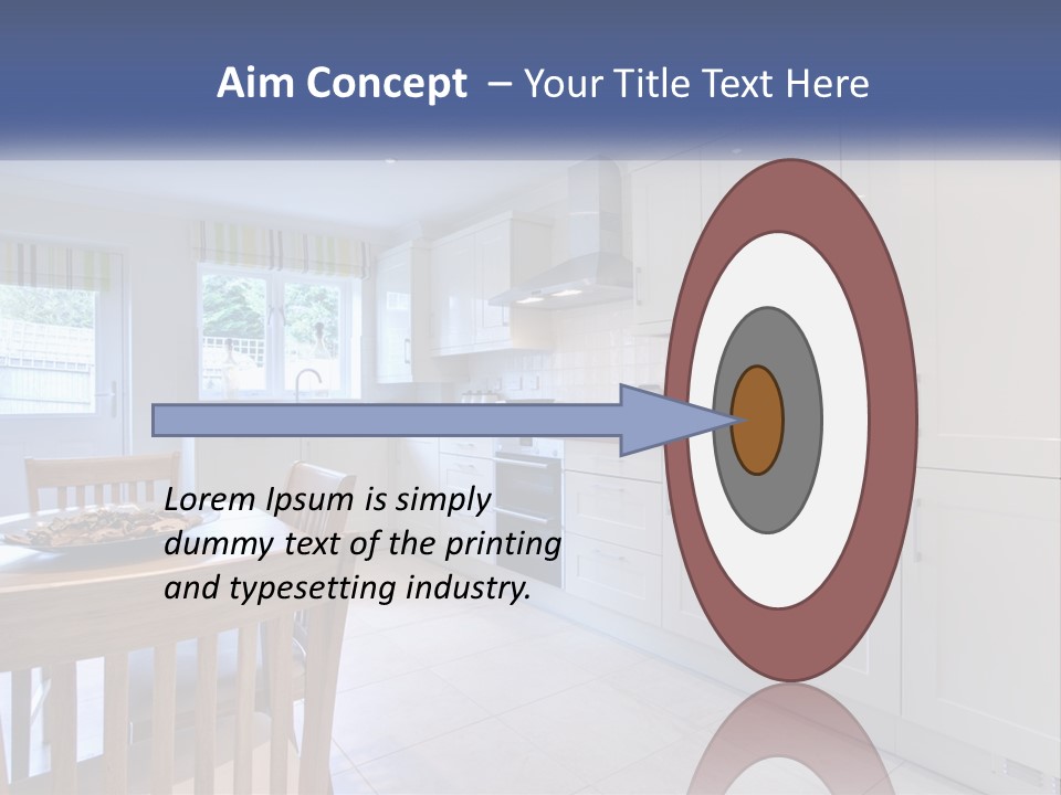 A Kitchen With A Table And Chairs In It PowerPoint Template