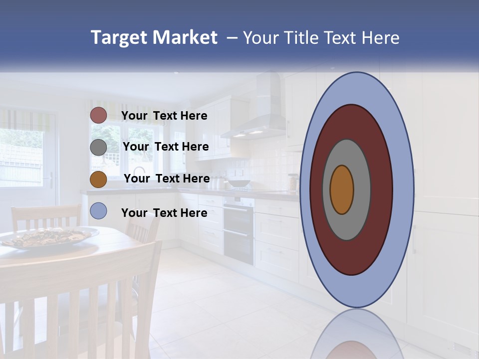 A Kitchen With A Table And Chairs In It PowerPoint Template