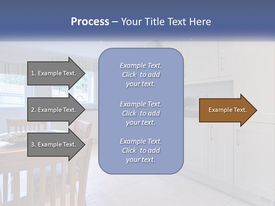 A Kitchen With A Table And Chairs In It PowerPoint Template