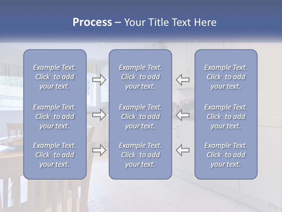 A Kitchen With A Table And Chairs In It PowerPoint Template