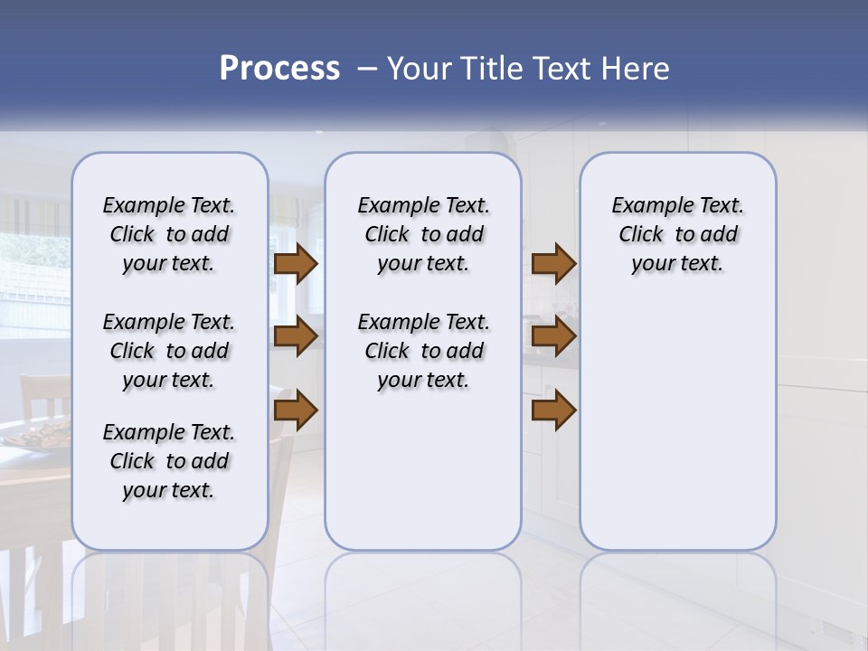 A Kitchen With A Table And Chairs In It PowerPoint Template