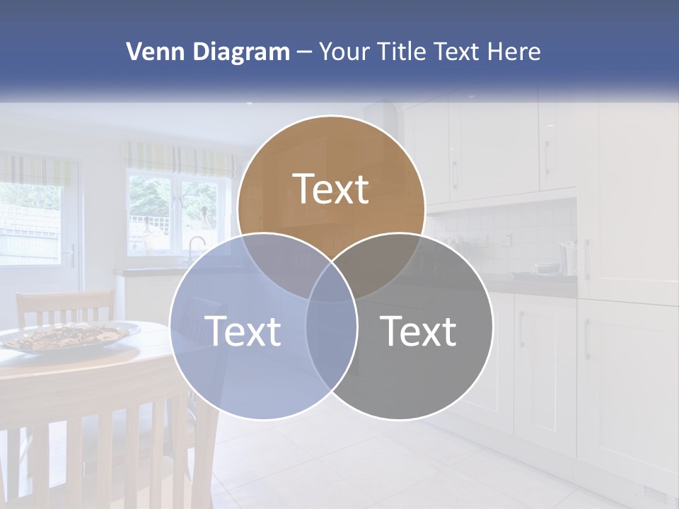 A Kitchen With A Table And Chairs In It PowerPoint Template