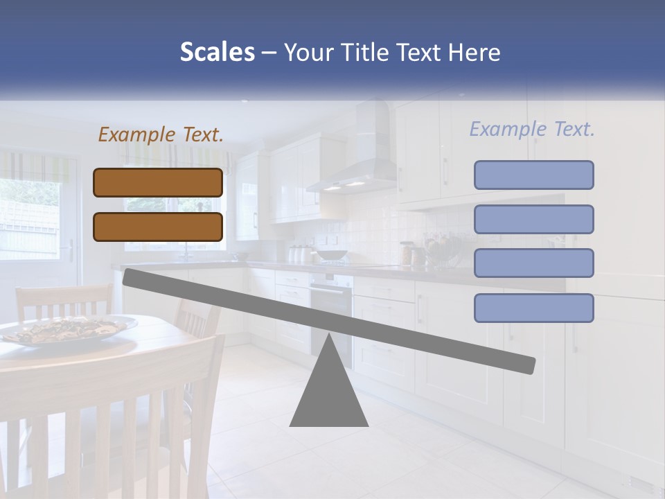 A Kitchen With A Table And Chairs In It PowerPoint Template