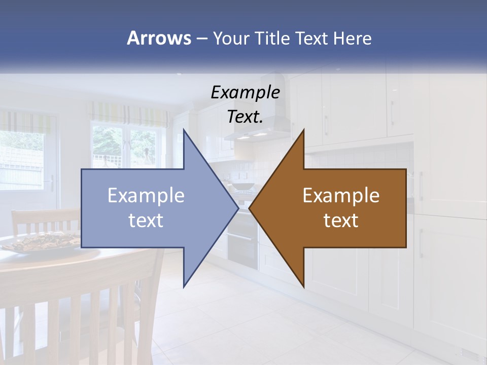 A Kitchen With A Table And Chairs In It PowerPoint Template