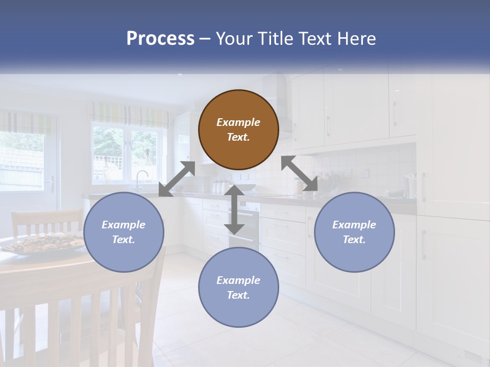 A Kitchen With A Table And Chairs In It PowerPoint Template
