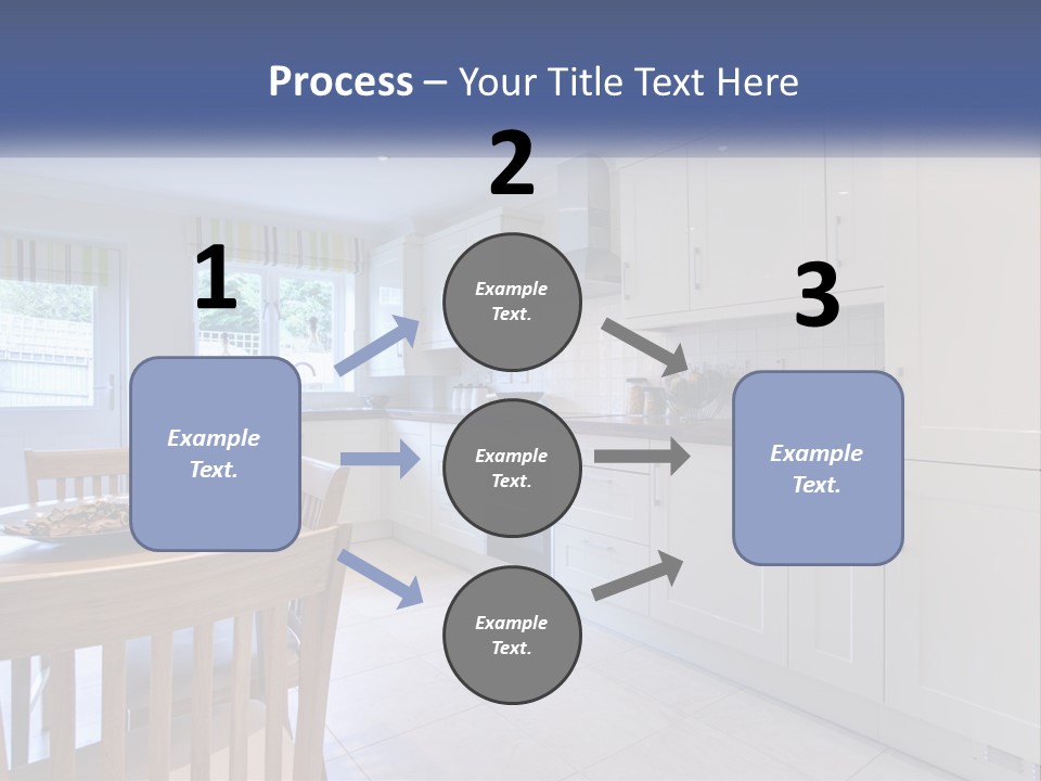 A Kitchen With A Table And Chairs In It PowerPoint Template