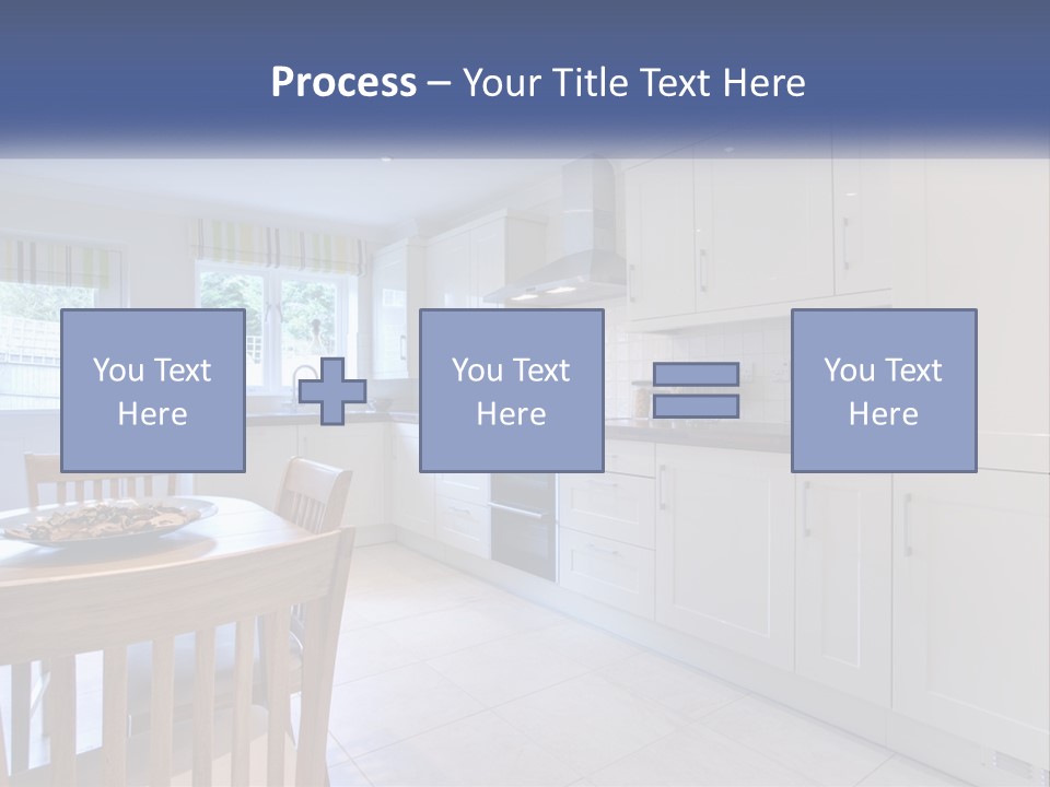 A Kitchen With A Table And Chairs In It PowerPoint Template