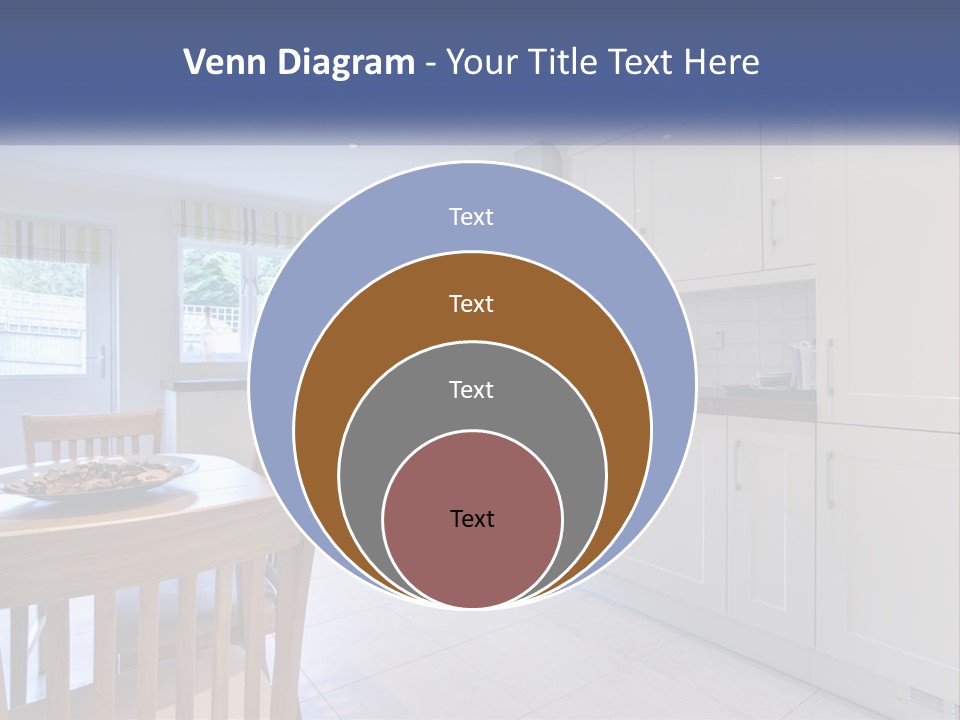 A Kitchen With A Table And Chairs In It PowerPoint Template