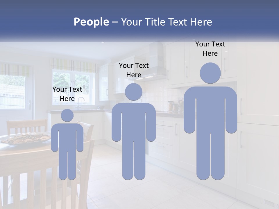 A Kitchen With A Table And Chairs In It PowerPoint Template