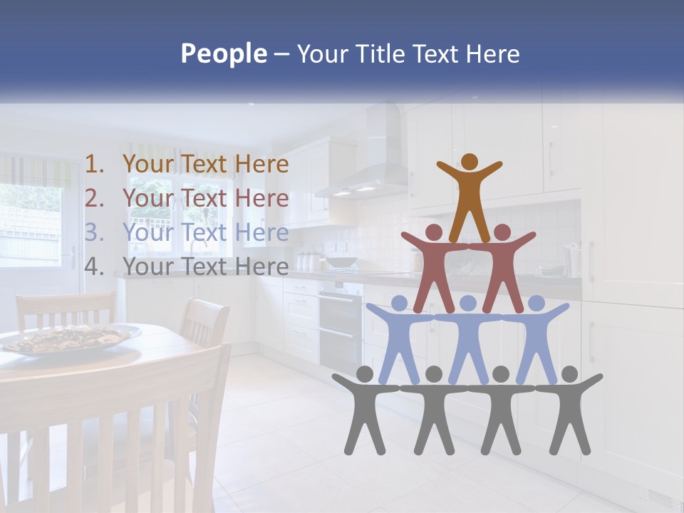 A Kitchen With A Table And Chairs In It PowerPoint Template