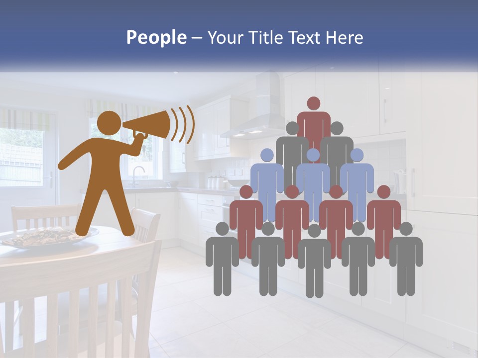 A Kitchen With A Table And Chairs In It PowerPoint Template