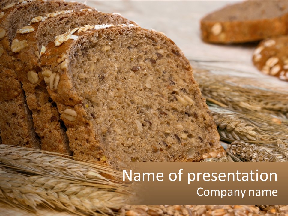 A Loaf Of Bread On Top Of A Table PowerPoint Template