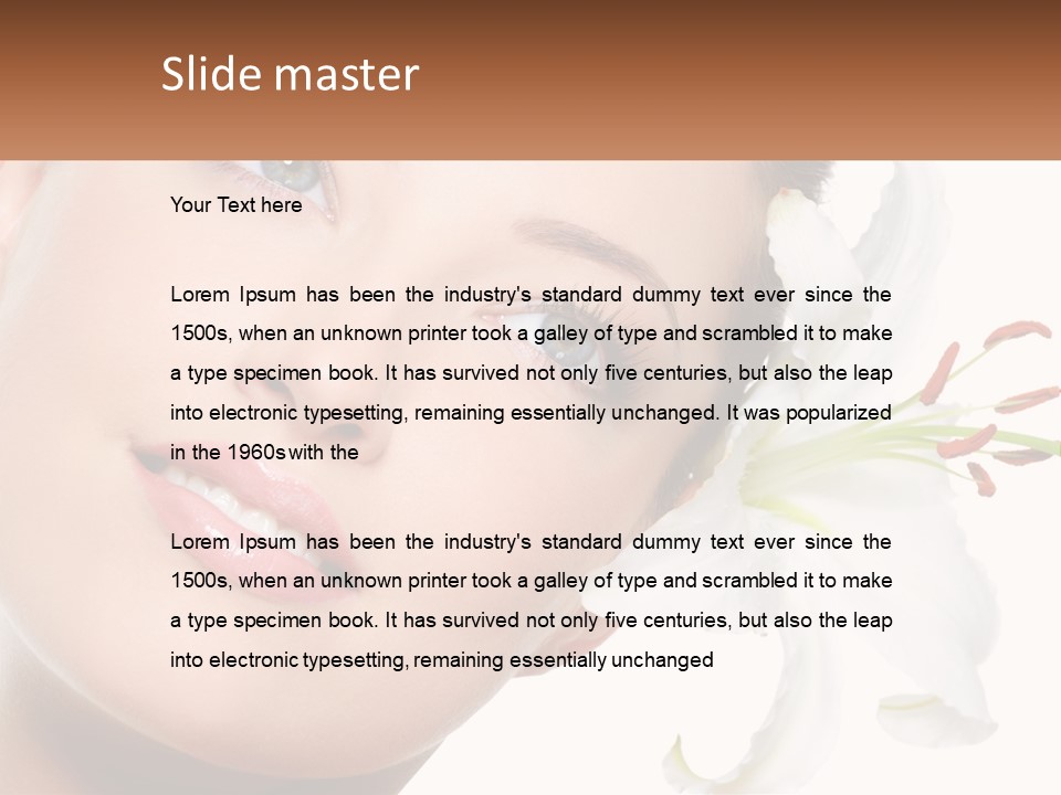 A Woman With A Flower In Her Hair PowerPoint Template