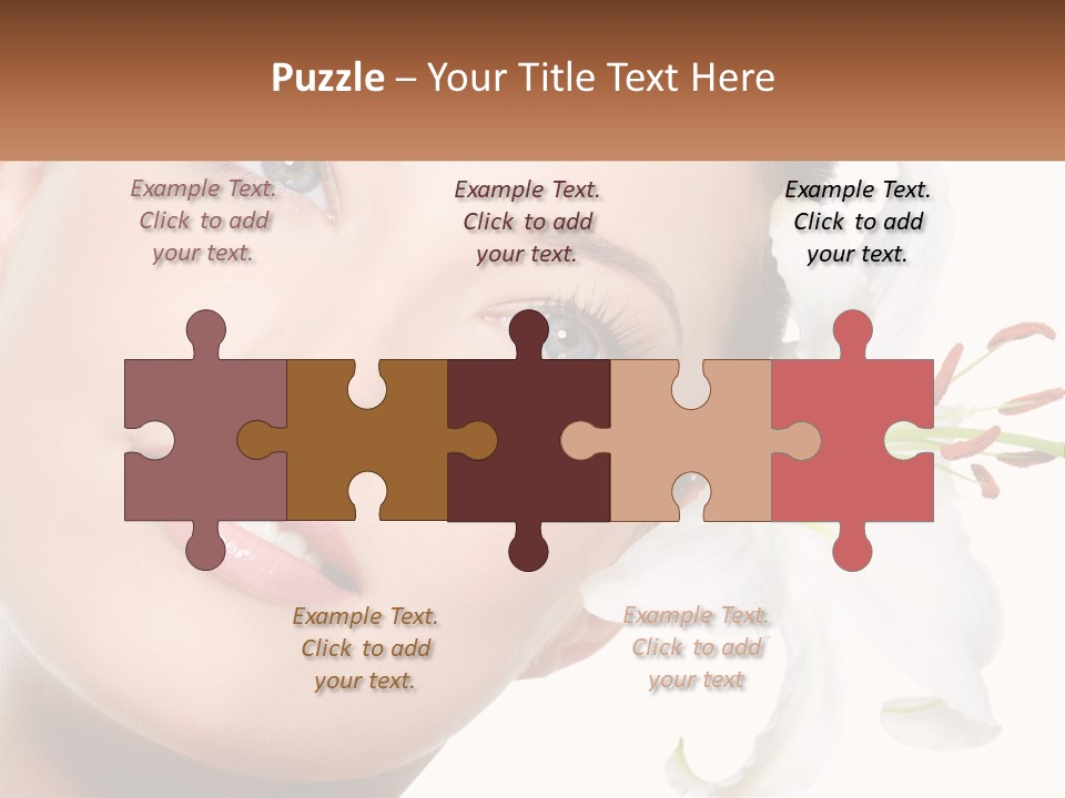 A Woman With A Flower In Her Hair PowerPoint Template