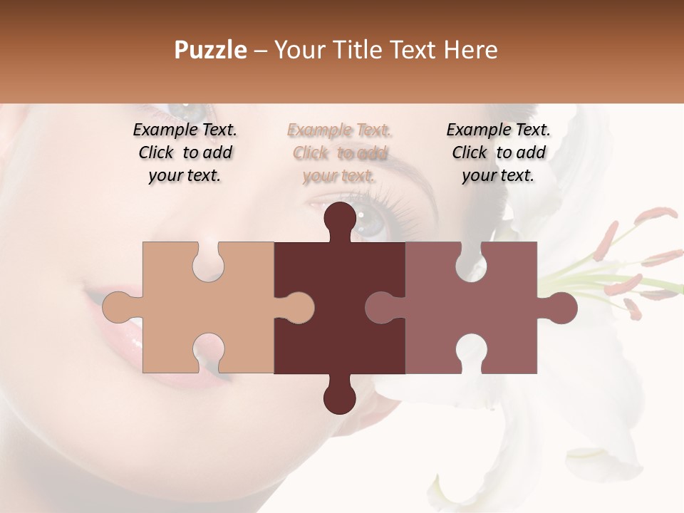 A Woman With A Flower In Her Hair PowerPoint Template