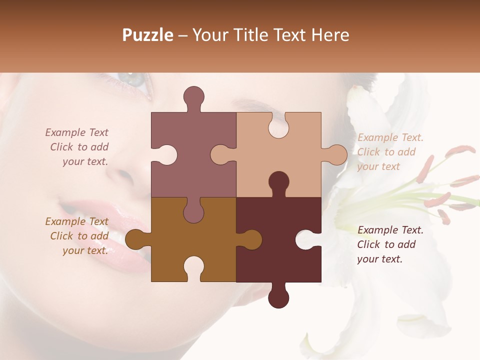 A Woman With A Flower In Her Hair PowerPoint Template