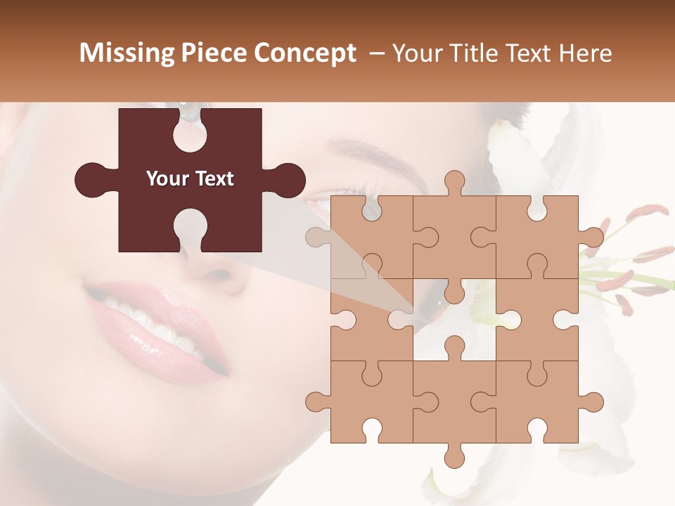 A Woman With A Flower In Her Hair PowerPoint Template