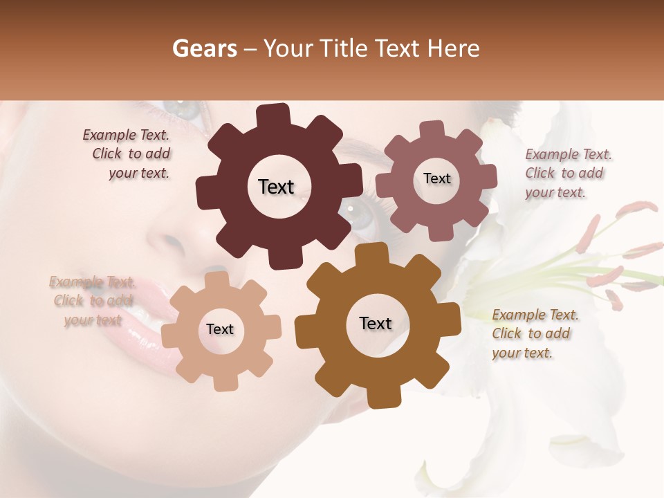 A Woman With A Flower In Her Hair PowerPoint Template