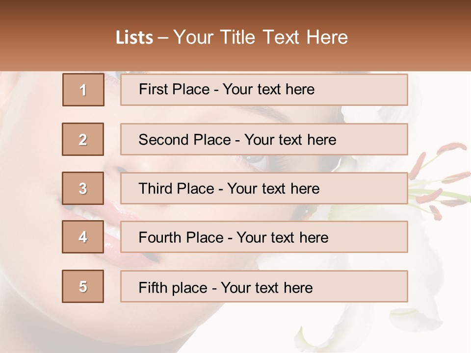 A Woman With A Flower In Her Hair PowerPoint Template