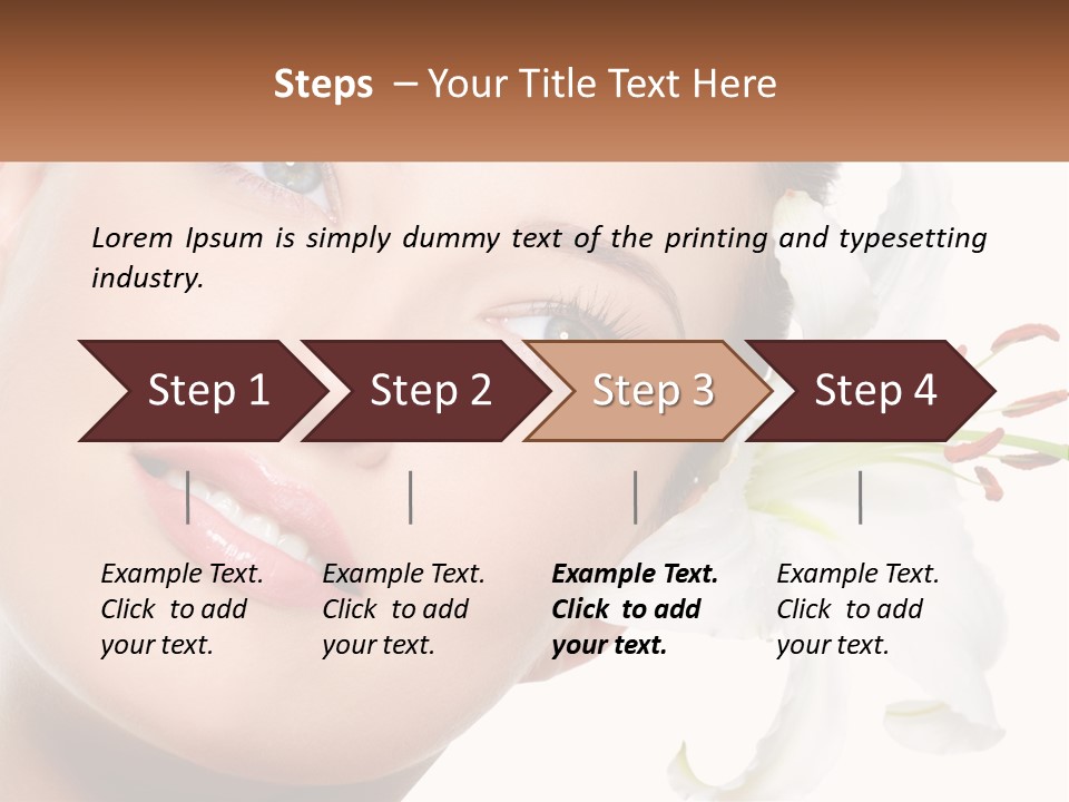 A Woman With A Flower In Her Hair PowerPoint Template