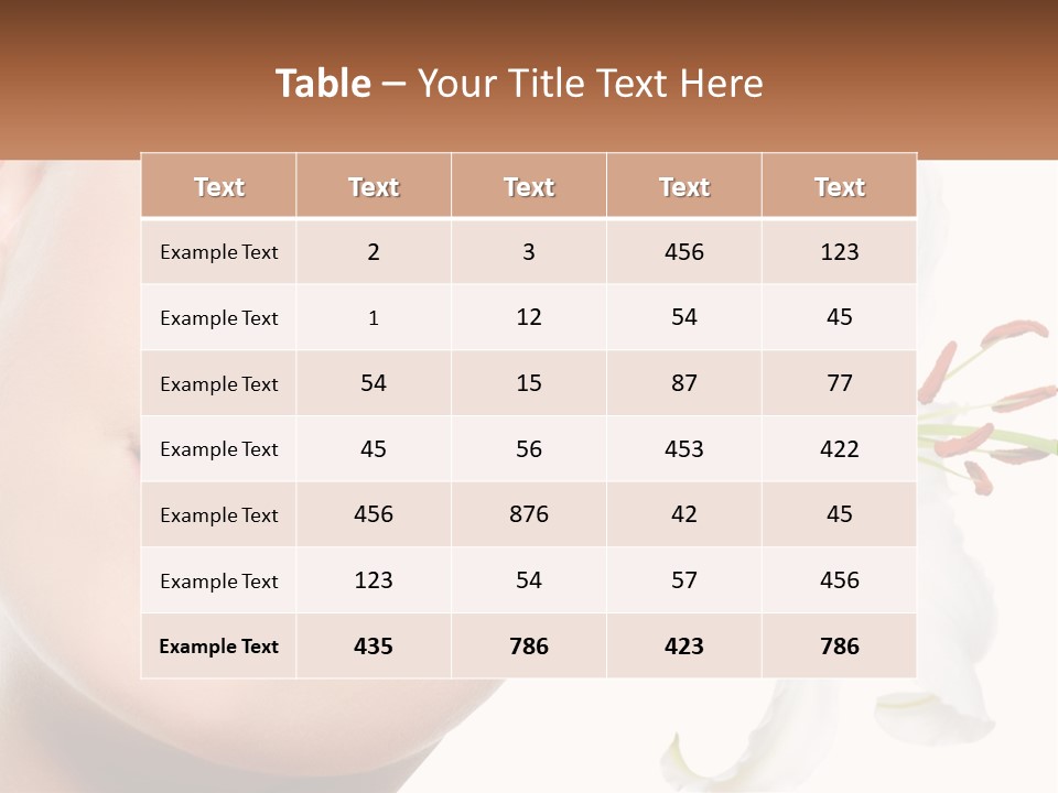 A Woman With A Flower In Her Hair PowerPoint Template