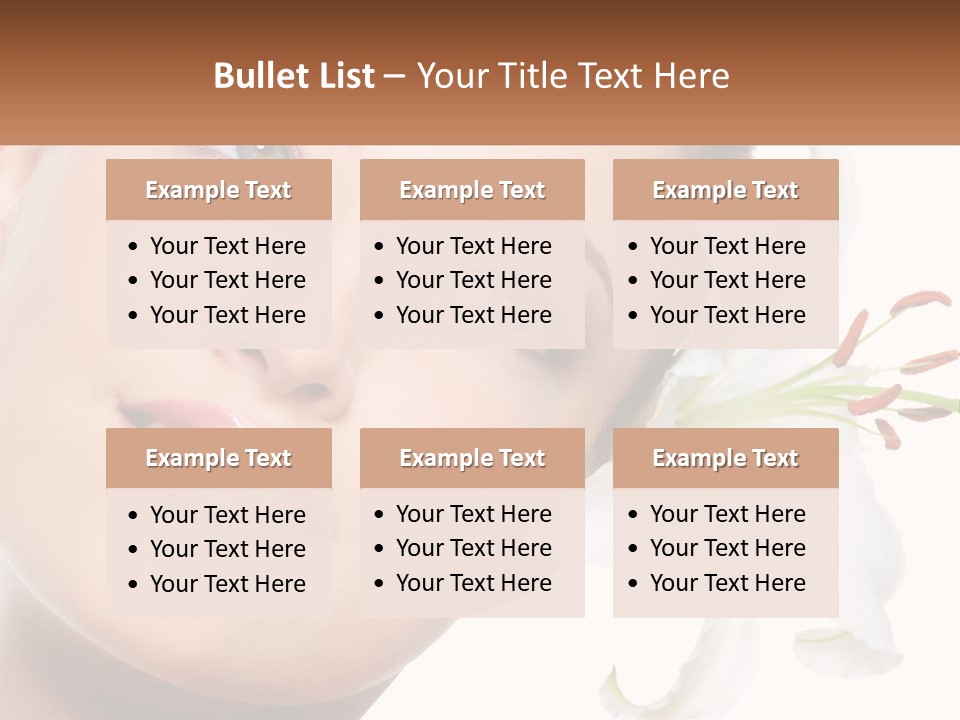 A Woman With A Flower In Her Hair PowerPoint Template